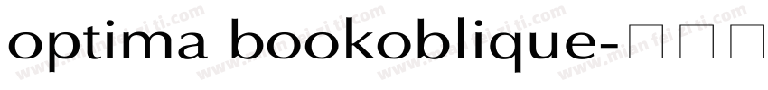 optima bookoblique字体转换